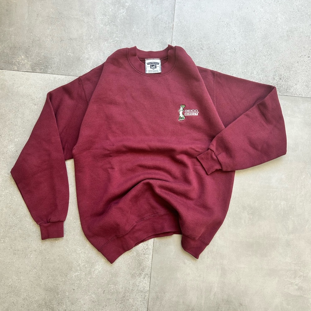 Maroon Geico Direct Vintage Crewneck Sweatshirt